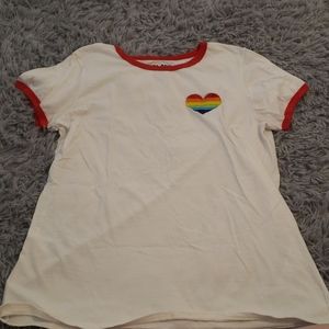 Black Matter Tshirt with Rainbow heart